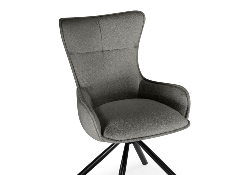 фото стул на металлокаркасе поворотный woodville chicago light gray / black 15830 | 220svet.ru