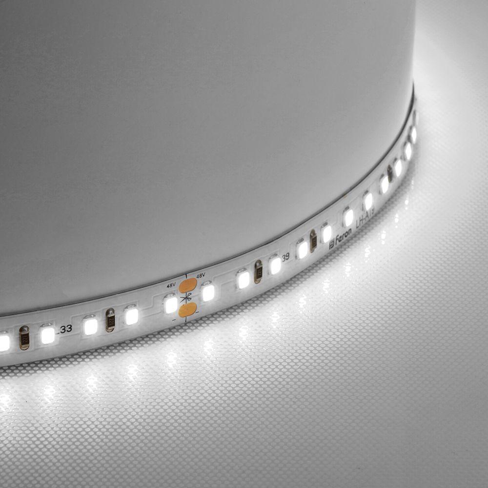 фото светодиодная лента  feron 8w/m 120led/m 2835smd дневной белый 40m ls420 48792 | 220svet.ru