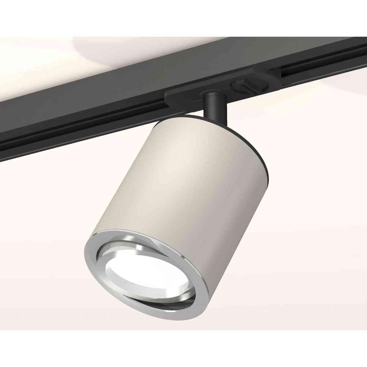фото комплект трекового светильника ambrella light xt7423001 sgr/psl/sbk серый песок/серебро полированное/черный песок (a2537, c7423, n7003) | 220svet.ru