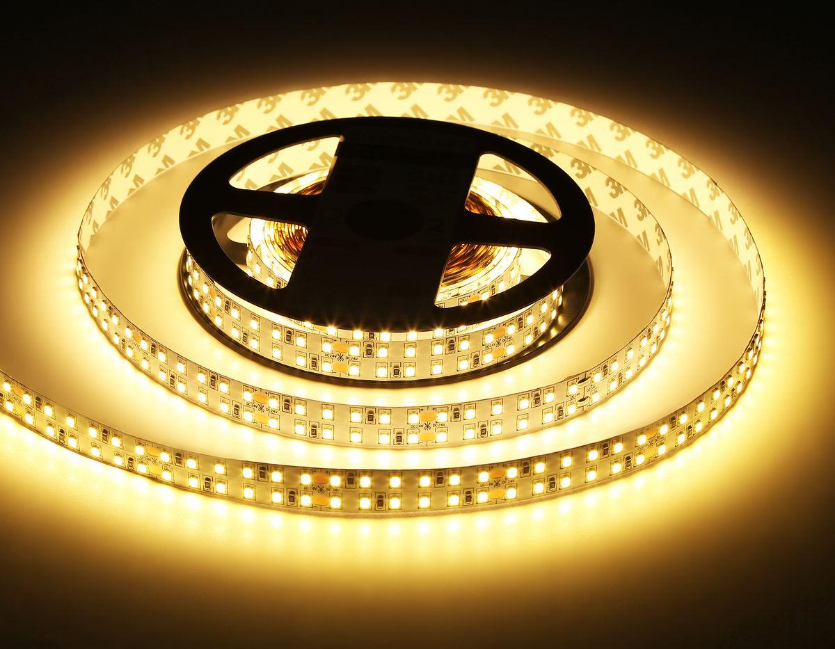 фото светодиодная лента дневной белый ambrella light 24w/m 240led/m 2835smd 4500к 5m gs3702 | 220svet.ru
