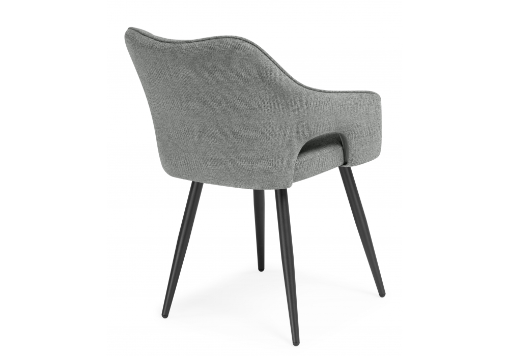фото стул на металлокаркасе woodville hera dark gray / black 15843 | 220svet.ru