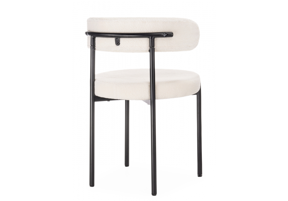фото стул на металлокаркасе woodville rudi white / black 15602 | 220svet.ru
