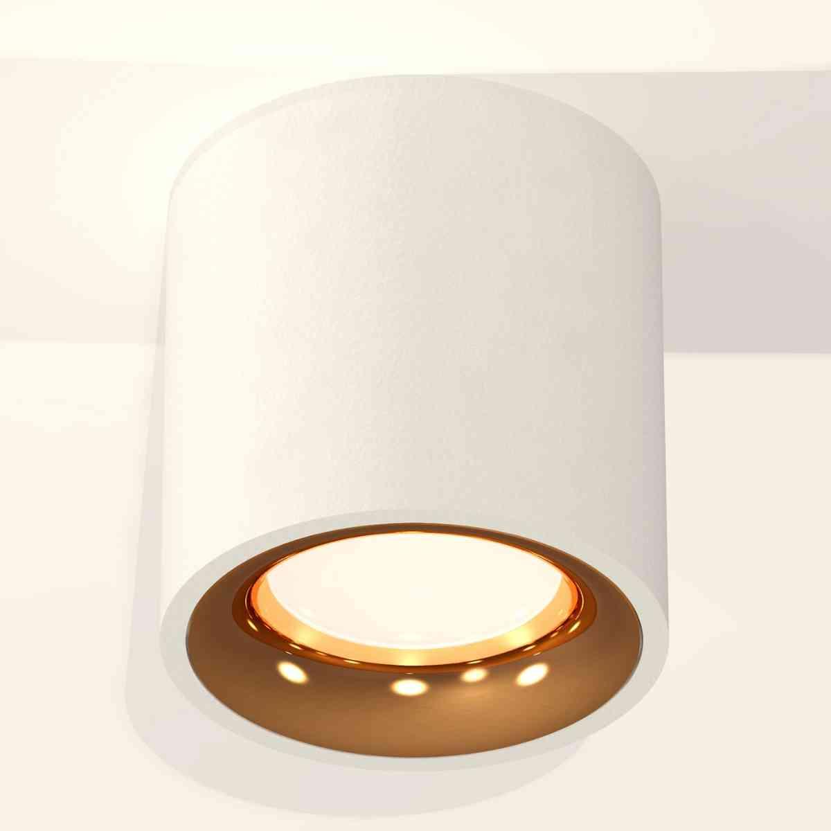 фото комплект накладного светильника ambrella light techno spot xs7531024 swh/pyg белый песок/золото желтое полированное (c7531, n7014) | 220svet.ru
