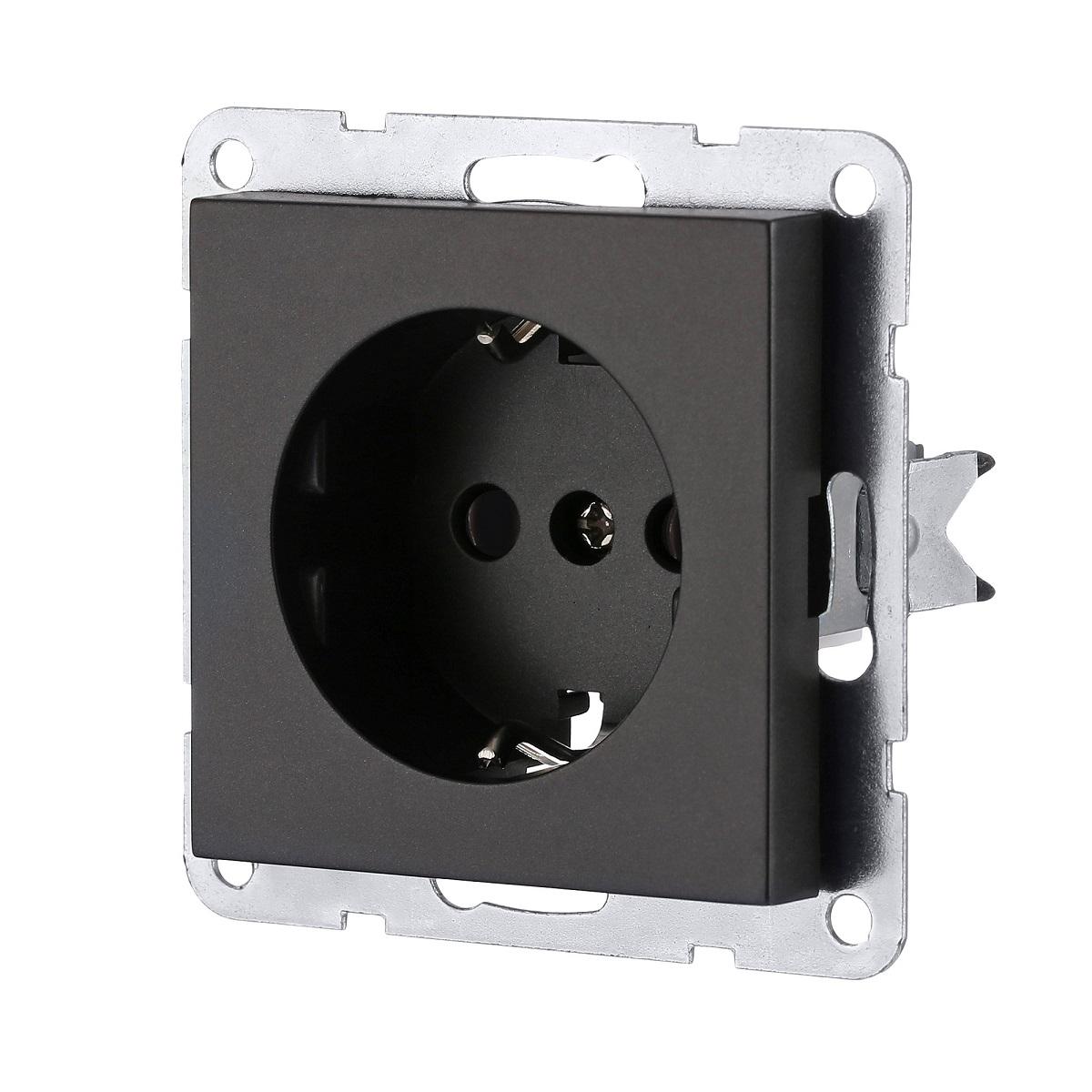 фото розетка lk studio с з/к, без шторок (черный бархат) lk80 843108-1 | 220svet.ru