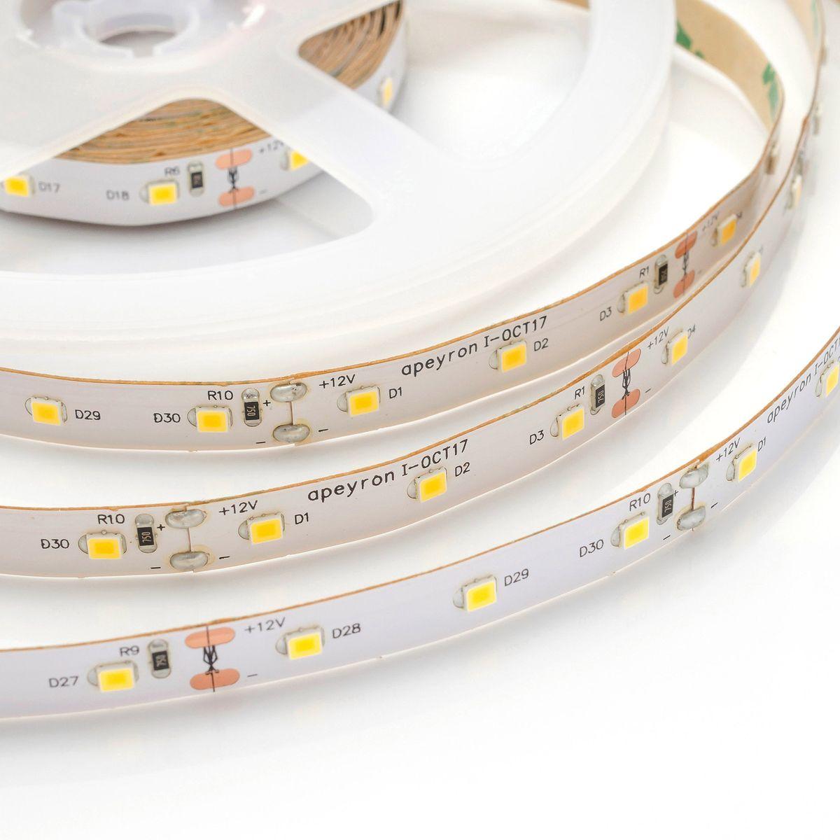 фото лента apeyron 9,6w/m 60led/m 2835smd теплый белый 5m 00-54 | 220svet.ru