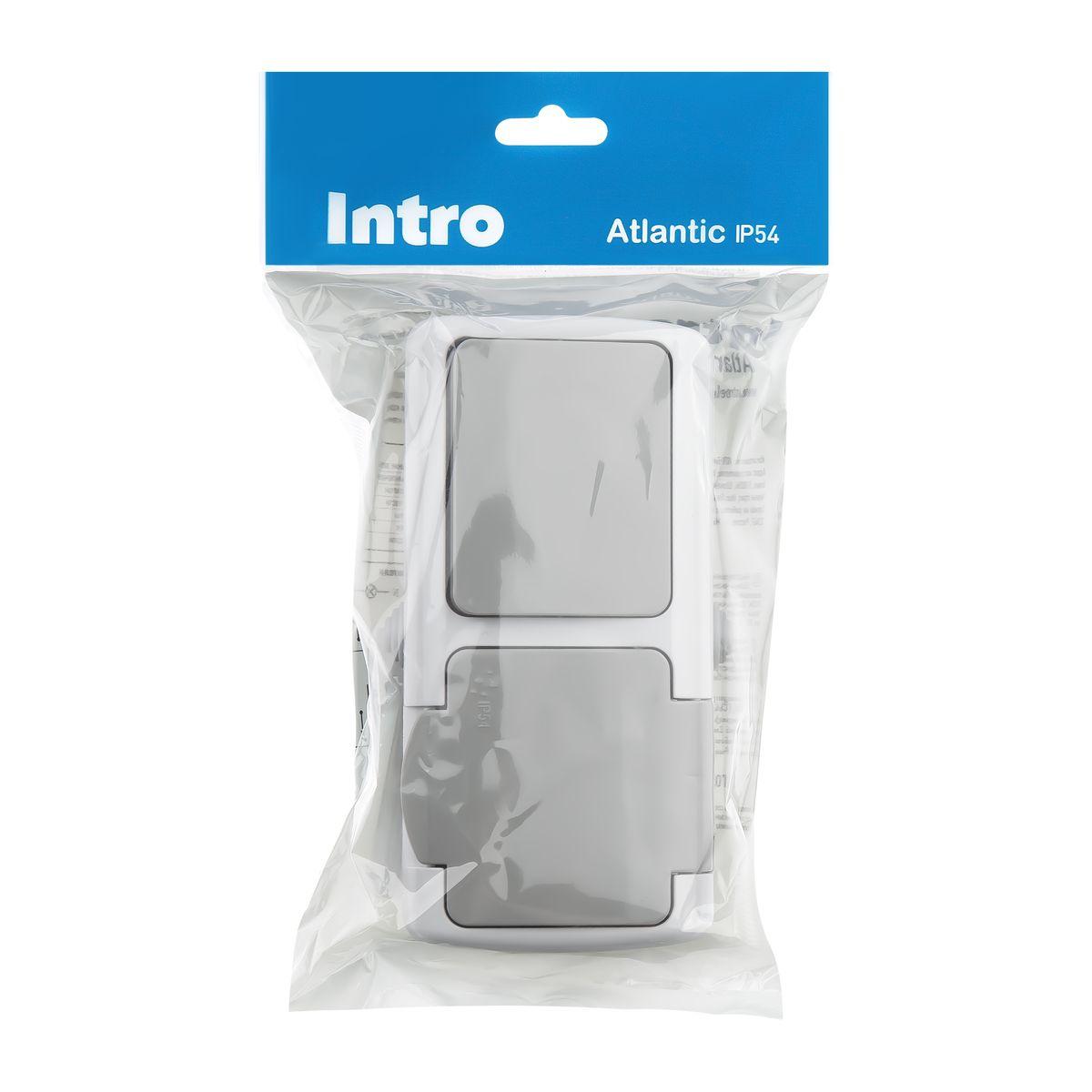 фото блок розетка-выключатель эра ip54 16/10a 250v с крышкой 5-701-03 б0050947 | 220svet.ru