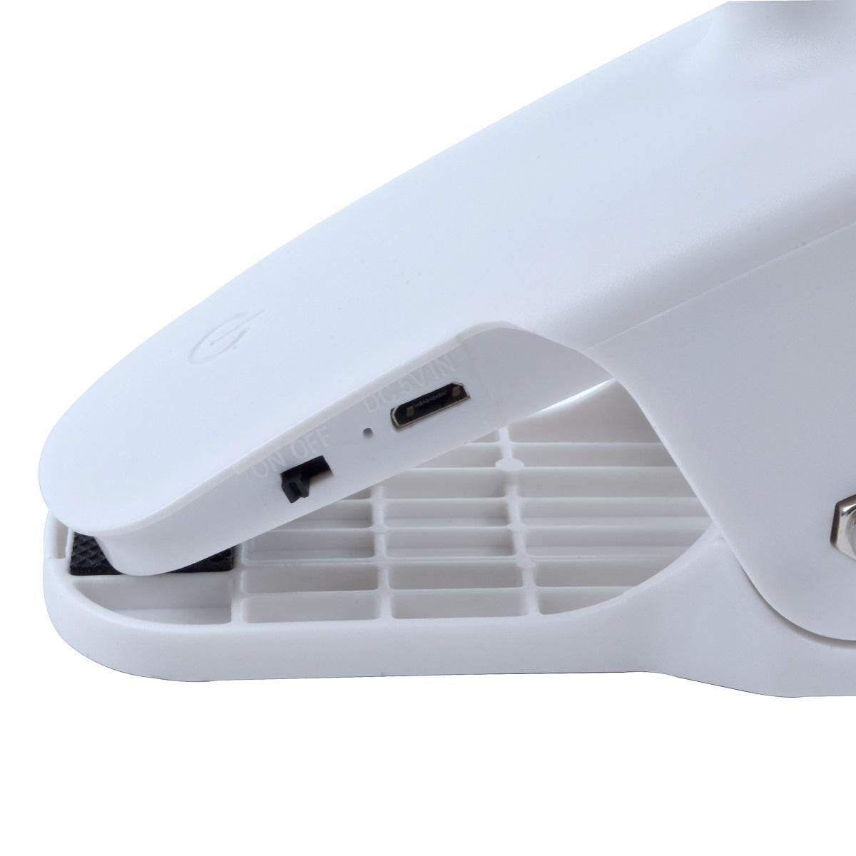 фото настольная лампа на прищепке uniel ulm-d605 4w/3000-6000k/dim white ul-00010742 | 220svet.ru