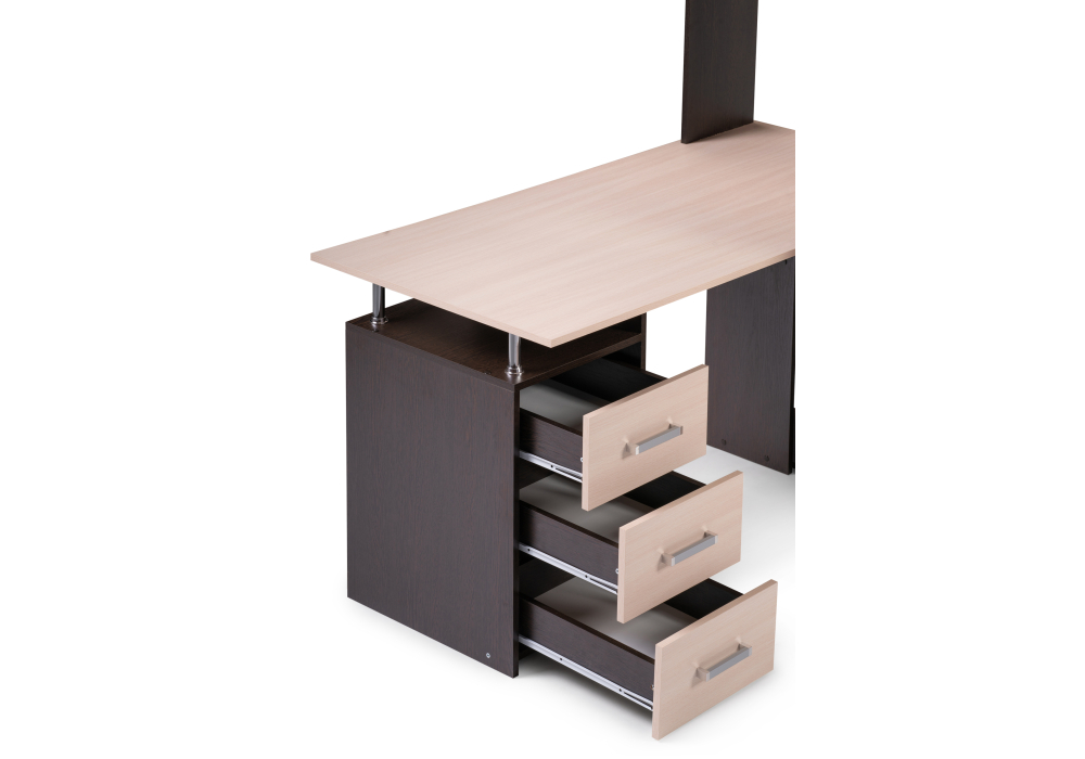 фото компьютерный стол правый  woodville кс-15 дуб молочный 295292 | 220svet.ru