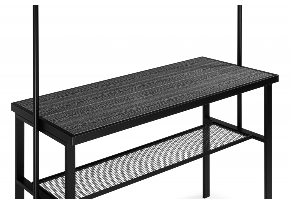 фото барный стол 120х50х171 woodville сари дпк графит / черный 626030 | 220svet.ru