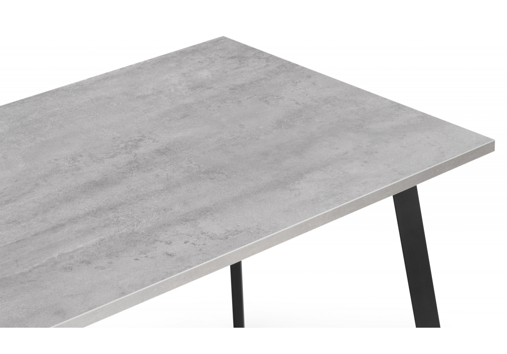 фото стол деревянный woodville тринити лофт 120х80х75 бетон / черный матовый 534914 | 220svet.ru