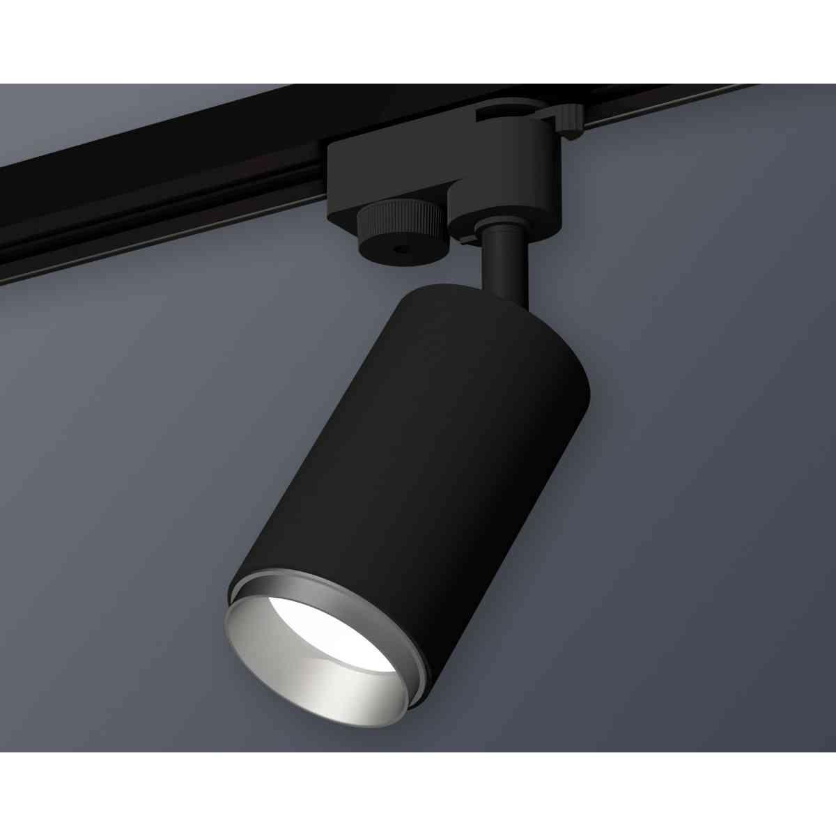 фото комплект трекового светильника ambrella light xt6323043 sbk/mch черный песок/хром матовый (a2521, c6323, n6123) | 220svet.ru