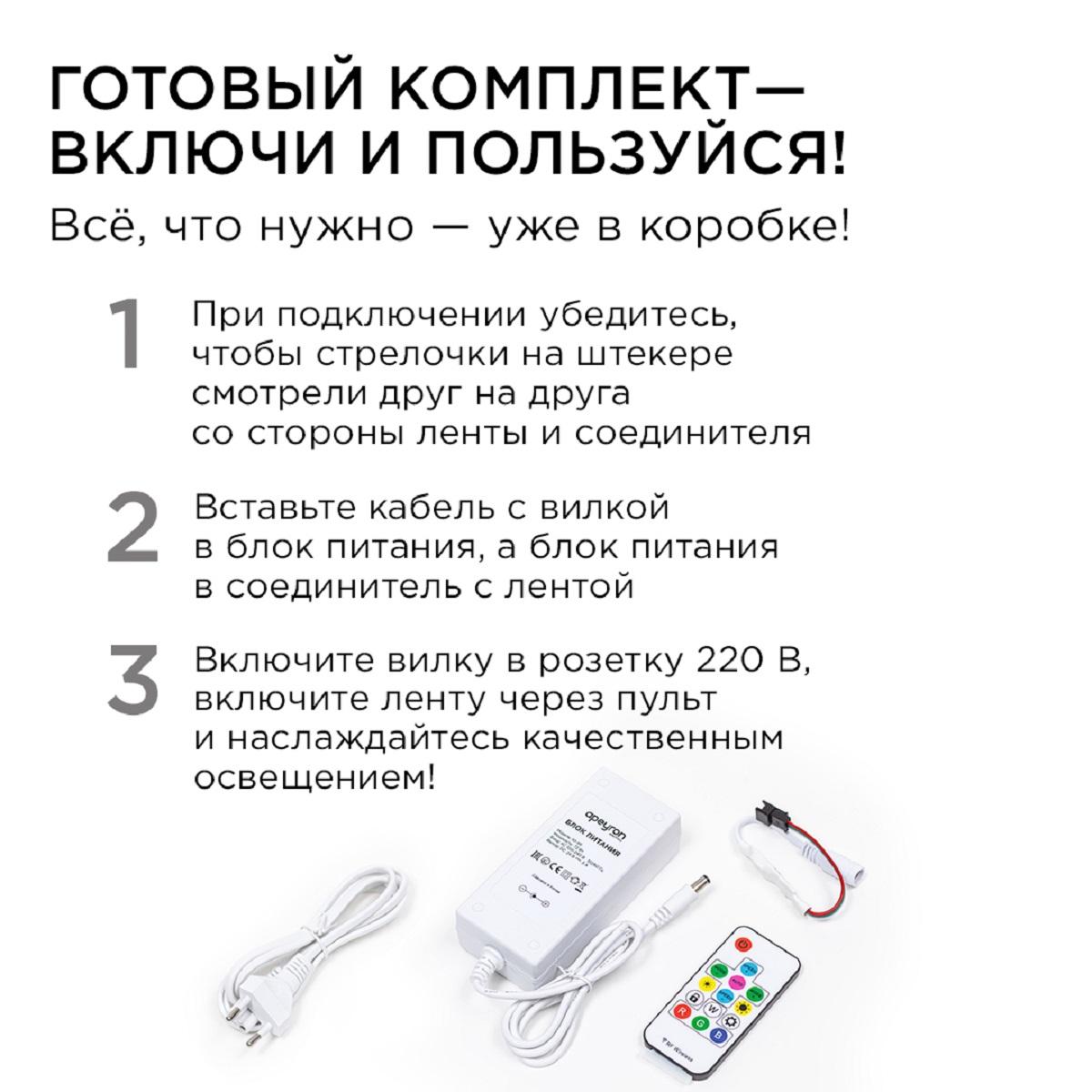 фото комплект адресной светодиодной ленты apeyron 24в, 14,4вт/м, smd5050 10-99 | 220svet.ru