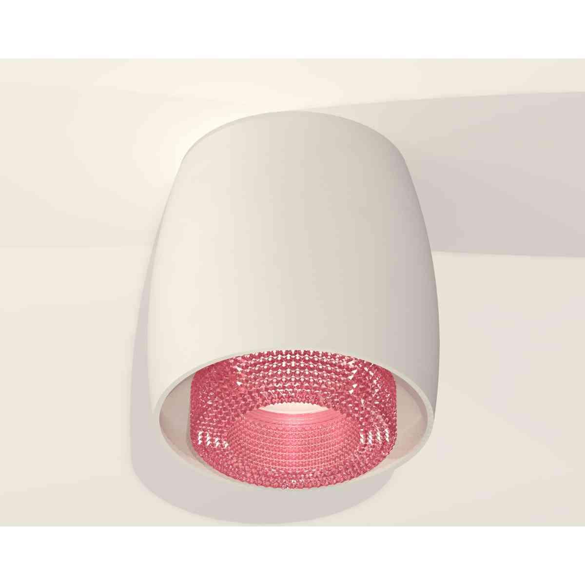 фото комплект накладного светильника ambrella light techno spot xs1141022 swh/pi белый песок/розовый (c1141, n7193) | 220svet.ru