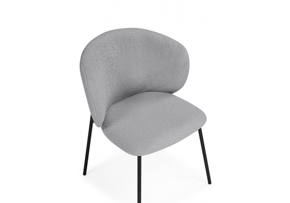 фото стул на металлокаркасе woodville рикко серый (81 cloud) / черный 674677 | 220svet.ru