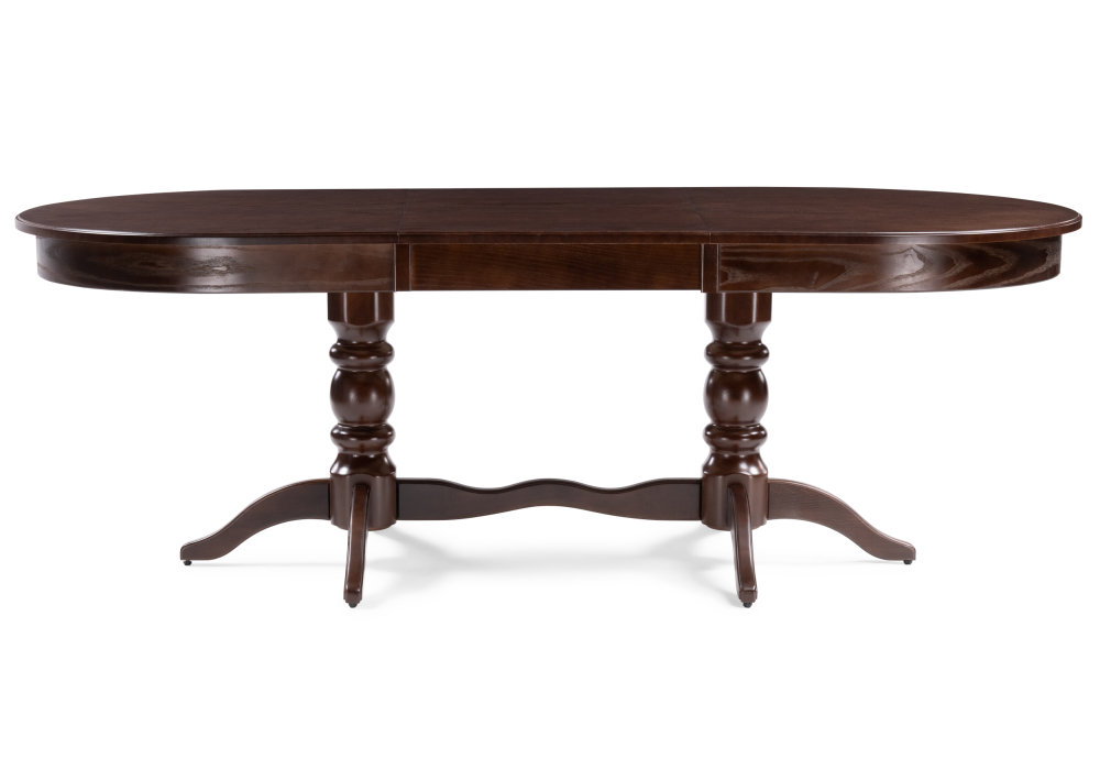 фото стол деревянный woodville дейвер 160(220)х100 орех темный 515967 | 220svet.ru