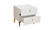 Миниатюра фото тумбочка прикроватная doria белая garda decor gd-00003 | 220svet.ru