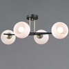 Миниатюра фото потолочная люстра illumico il0798-4csq-25 bk ab trento | 220svet.ru
