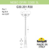 Миниатюра фото парковый фонарь fumagalli nebo ofir/g300 2l g30.202.r20.vzf1r | 220svet.ru