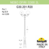 Миниатюра фото парковый фонарь fumagalli nebo ofir/g300 2l g30.202.r20.byf1r | 220svet.ru