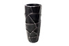 Миниатюра фото кашпо черное с серебром garda decor zsc872-27bl | 220svet.ru