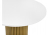 Миниатюра фото стол деревянный woodville барел белый /золото 615164 | 220svet.ru
