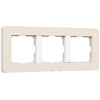 Миниатюра фото рамка на 3 поста айвори/белый werkel split soft-touch w0033066 | 220svet.ru