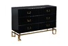 Миниатюра фото комод черный 6 ящиков 120*42*82см garda decor kfg057 | 220svet.ru