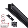 Миниатюра фото шинопровод встраиваемый гкл novotech vector 135303 черный | 220svet.ru