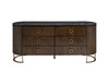 Миниатюра фото комод коричневый garda decor 40ad-00100 | 220svet.ru