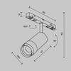 Миниатюра фото трековый магнитный светодиодный светильник maytoni focus zoom tr212-1-12wtw-ds-z-w | 220svet.ru