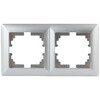 Миниатюра фото рамка 2-постовая эра intro solo серебро 4-502-03 б0043412 | 220svet.ru
