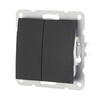 Миниатюра фото выключатель lk studio 2-кл.(схема 5) 16 a, 250 b (черный бархат) 861108-1 | 220svet.ru