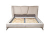 Миниатюра фото кровать велюровая кремовая garda decor siena-160-colt1008-cream | 220svet.ru