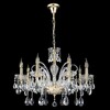 Миниатюра фото подвесная люстра crystal lux monica sp8 gold | 220svet.ru