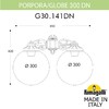 Миниатюра фото светильник уличный настенный fumagalli porpora/g300 g30.141.000.axf1rdn | 220svet.ru
