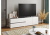 Миниатюра фото тв-тумба woodville атлон белый / бетон темный 563520 | 220svet.ru