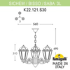 Миниатюра фото подвесной уличный светильник fumagalli sichem/saba 3l k22.120.s30.ayf1r | 220svet.ru