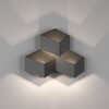 Миниатюра фото настенный светодиодный светильник designled gw palmira gw-1101-3-9-bl-ww 004723 | 220svet.ru