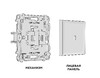 Миниатюра фото комплект механизма 1-клавишного проходного выключателя с подсветкой 5600k ambrella volt quant alfa ma102035 | 220svet.ru