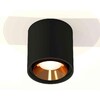 Миниатюра фото комплект накладного светильника ambrella light techno spot xs7723004 sbk/pyg черный песок/золото желтое полированное (c7723, n7034) | 220svet.ru