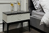 Миниатюра фото тумбочка прикроватная черно/серая garda decor gd-00002 | 220svet.ru