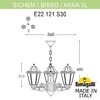 Миниатюра фото подвесной уличный светильник fumagalli sichem/anna 3l e22.120.s30.ayf1r | 220svet.ru
