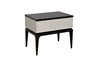 Миниатюра фото тумбочка прикроватная черно/серая garda decor gd-00002 | 220svet.ru