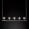 Миниатюра фото подвесная люстра imperium loft rh boule de cristal linear chandelier 5 nickel 240205-22 | 220svet.ru