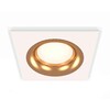 Миниатюра фото комплект встраиваемого светильника ambrella light xc7631005 swh/pyg белый песок/золото желтое полированное (c7631, n7014) | 220svet.ru
