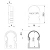 Миниатюра фото заглушка deko-light end cap r-au-02-10 set 2 pcs 979520 | 220svet.ru