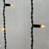 Миниатюра фото гирлянда бахрома 3,2 x 0,9 м экстра тепло-белая 220в, 168 led, провод черный каучук, ip65 ltc ll168-1-2eww | 220svet.ru