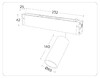 Миниатюра фото трековый светодиодный светильник ambrella light track system magnetic 220v gl1231 | 220svet.ru
