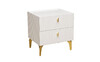 Миниатюра фото тумбочка прикроватная doria белая garda decor gd-00003 | 220svet.ru