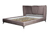 Миниатюра фото кровать велюровая коричневая garda decor siena-160-colt1012 | 220svet.ru
